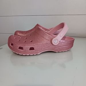 Gorgeous rose gold glitter CROCS